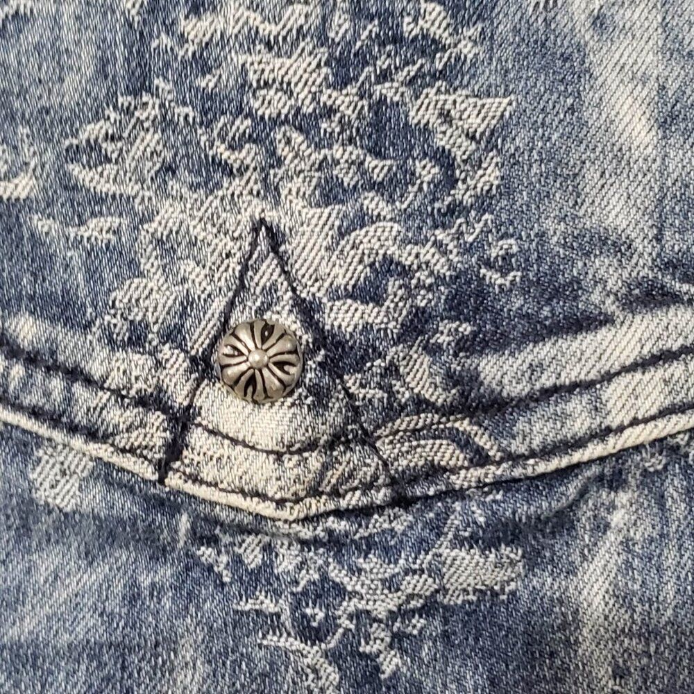Liverpool Jeans Company Denim Distressed Blue Acid Wash Women's Jacket L - Picture 9 of 16